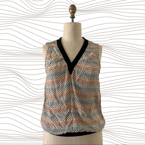 Marni for H&M Sleeveless polka dot v-neck blouse - Picture 1 of 3